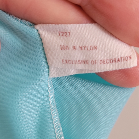 Vintage Sheer Lace Baby Blue Nightie - Picture 8 of 11